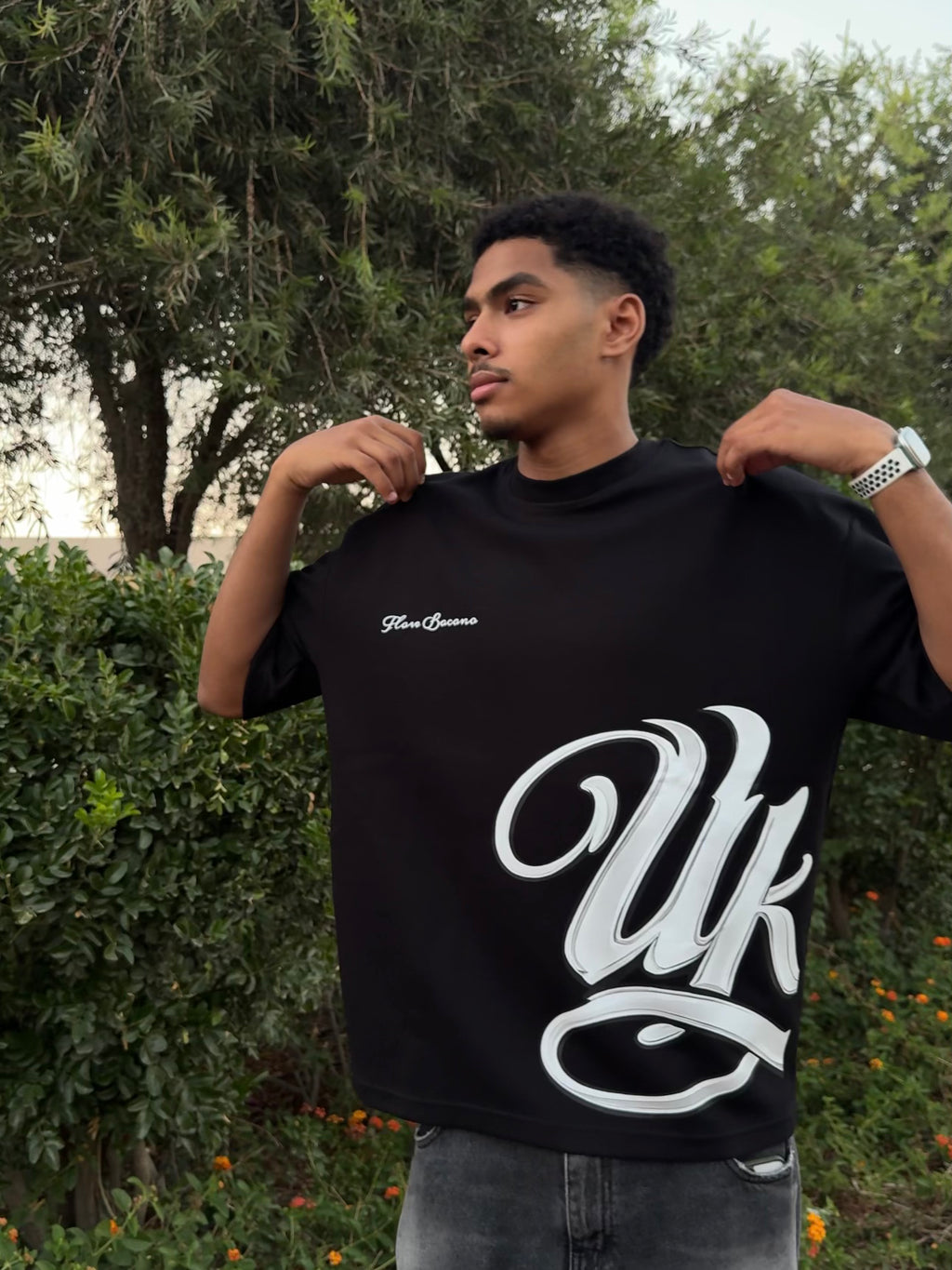 Silver Script Oversized T-Shirt