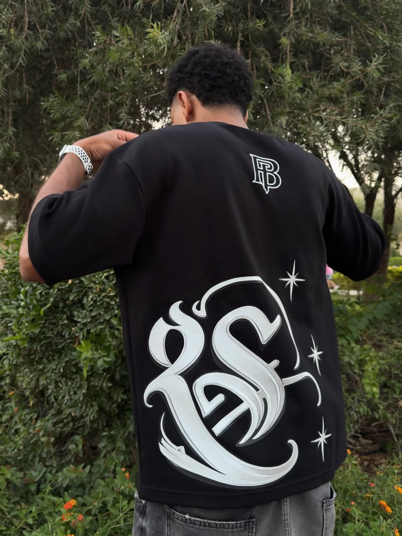 Silver Script Oversized T-Shirt