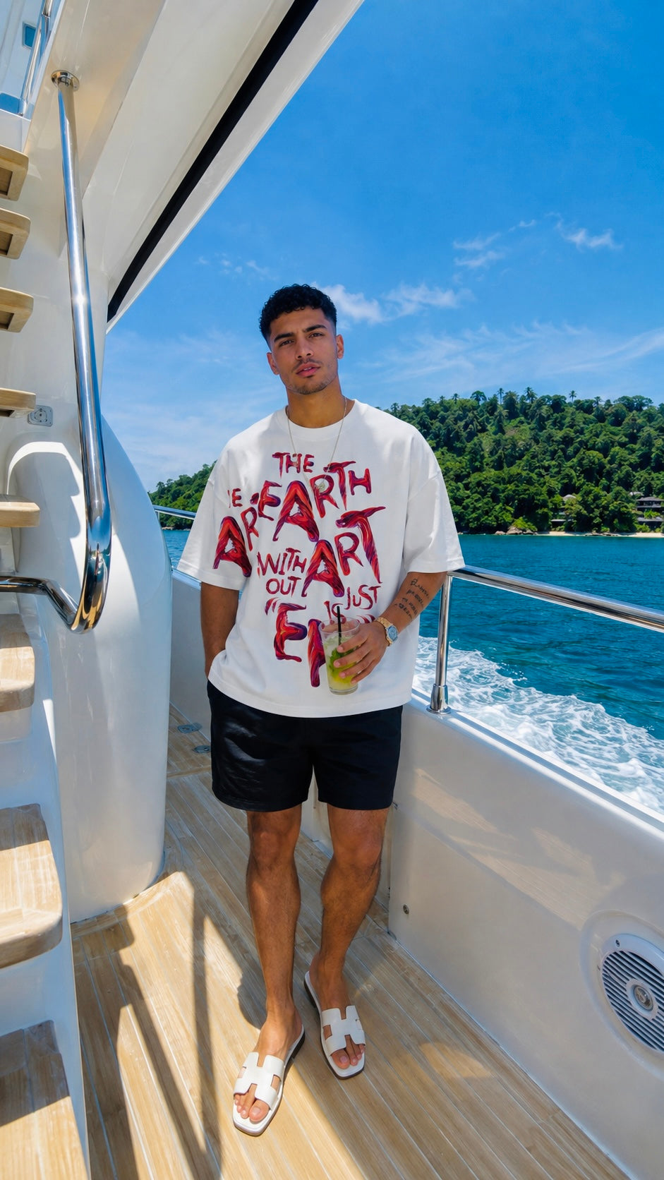 White ART Oversized T-Shirt