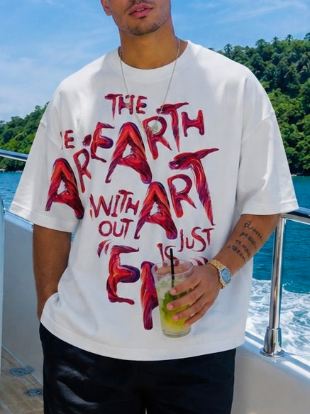 White ART Oversized T-Shirt